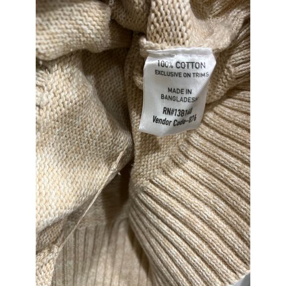 Born Fly Sweater Embroidered Modern Cowl Mockneck Mens Small Oatmeal Heather - Picture 8 of 11